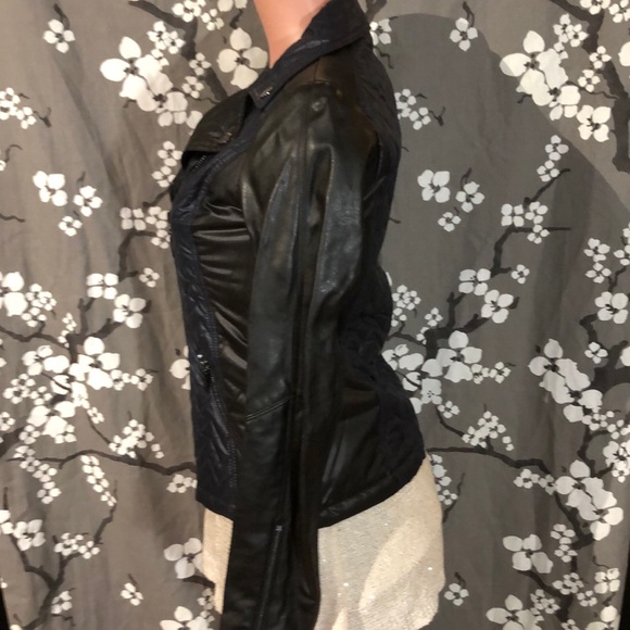 NWT LAUNDRY Quilted Faux Leather Motorcycle Jacket - Picture 6 of 8